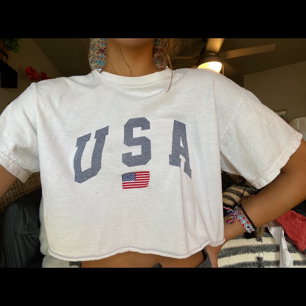 USA cropped tee